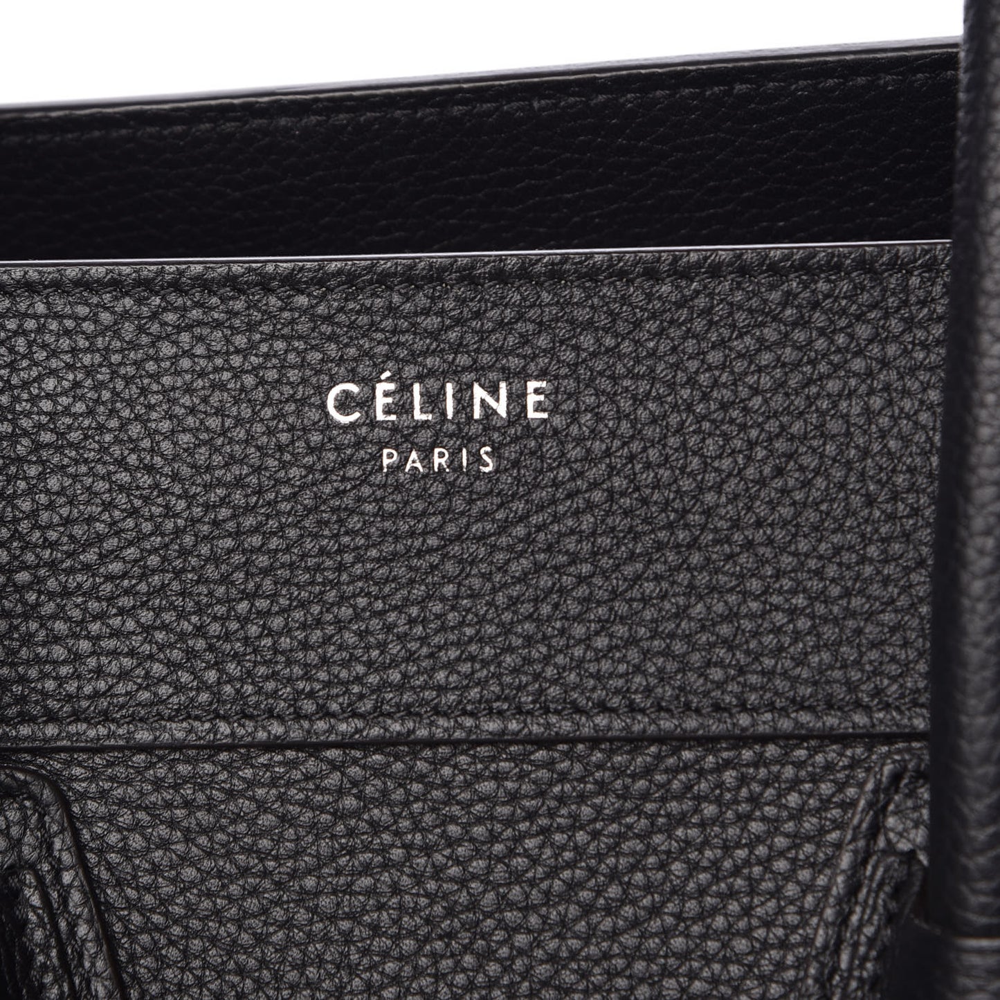 Drummed Calfskin Mini Luggage Black