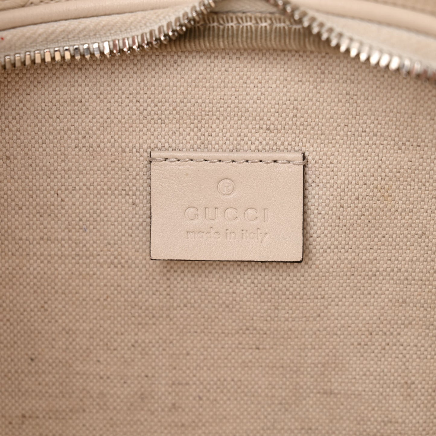 Calfskin GG Tennis Embossed Pocket Belt Bag Mystic White