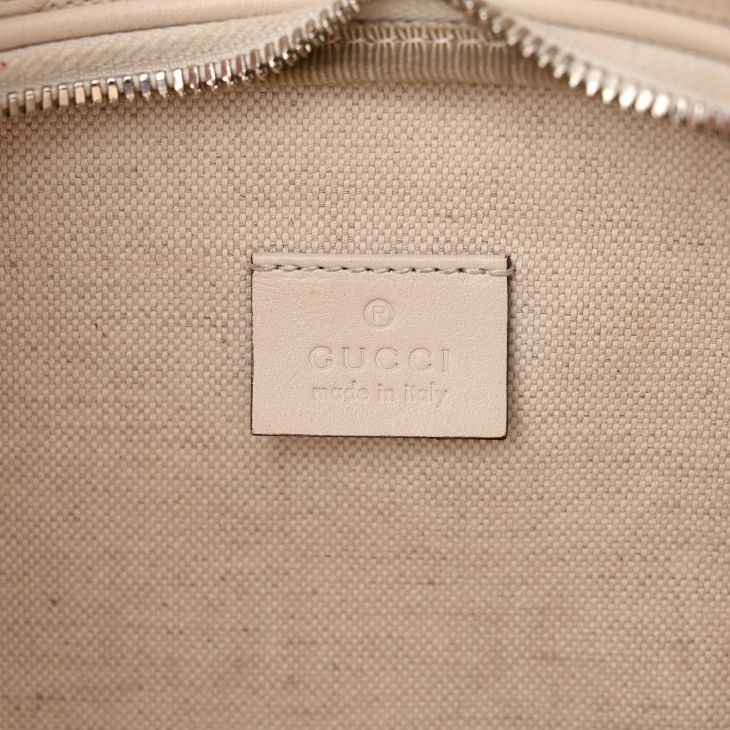 Gucci Calfskin GG Tennis Embossed Pocket Belt Bag Mystic White 6 of 19