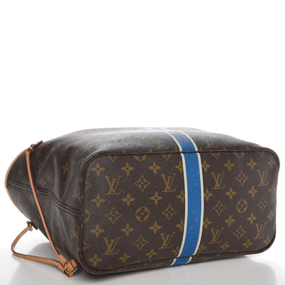 Louis Vuitton Monogram My LV Heritage Neverfull MM Blue De France White 4 of 7