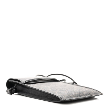 Celine Triomphe Canvas Lambskin Phone Pouch With Flap Black 4 of 11