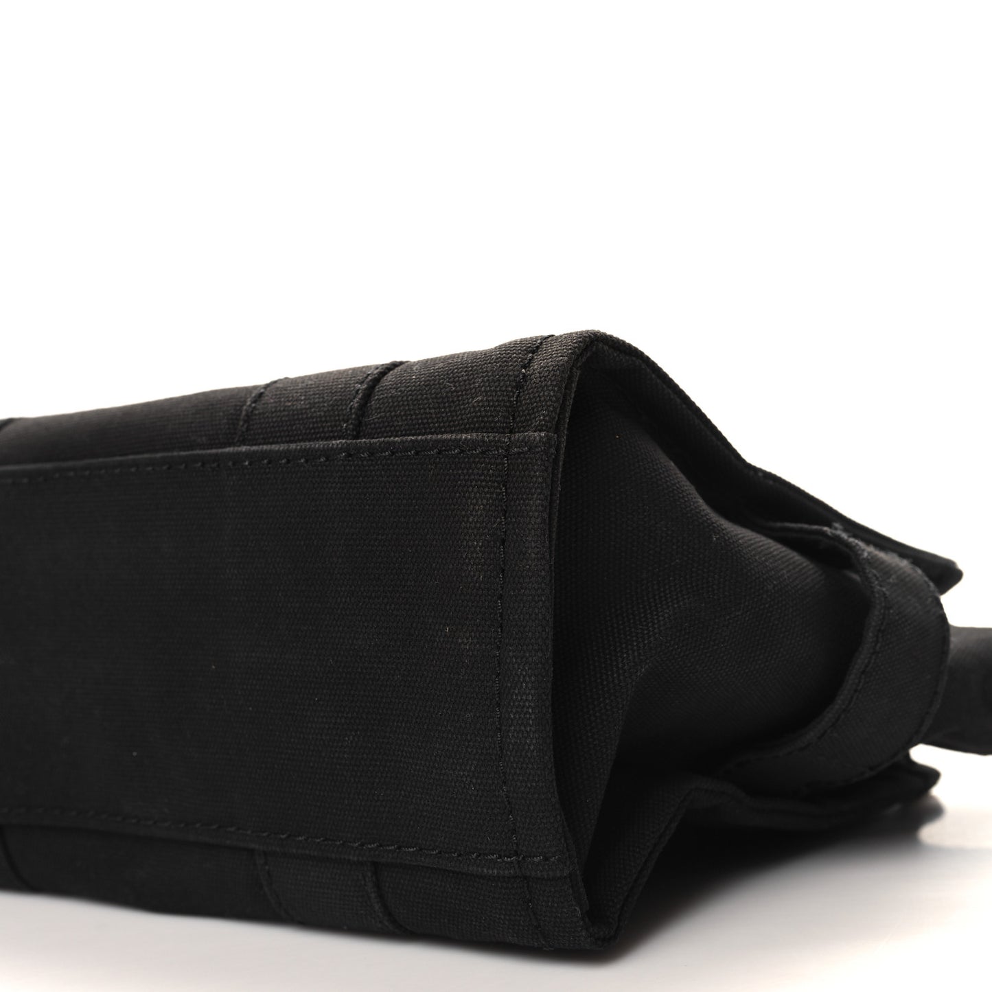 Cotton Canvas Small The Traveler Tote Bag Black