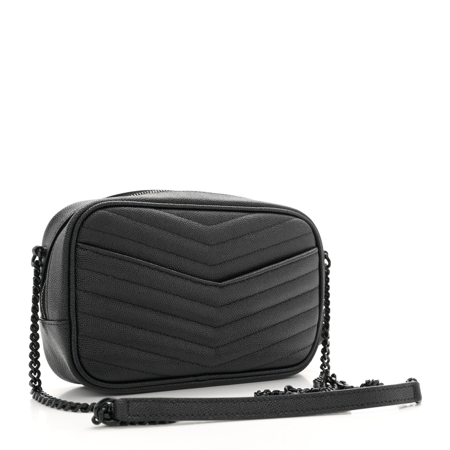 Grain De Poudre Matelasse Monochrome Monogram Mini Lou Camera Bag Black