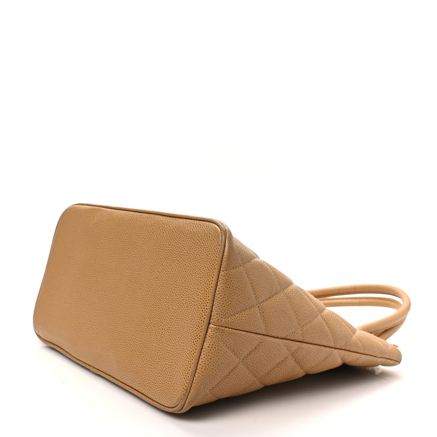 Caviar Quilted Medallion Tote Dark Beige