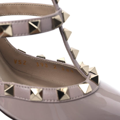 Valentino Garavani Patent Nappa Rockstud Ankle Strap 100mm Pumps 38.5 Poudre 8 of 8