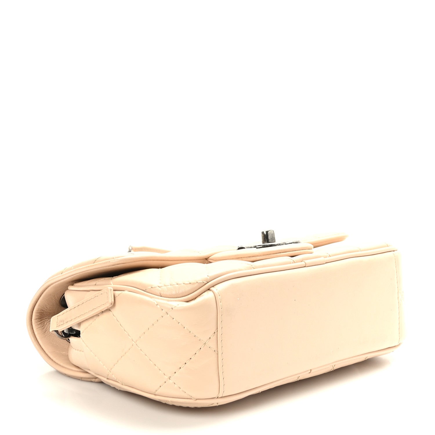Chanel Aged Calfskin Quilted Small Easy Flap Beige 4 of 10