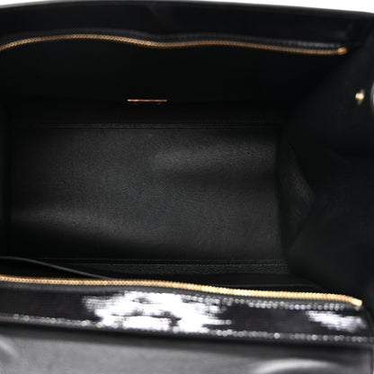 Celine Patent Suede Medium Trapeze Black 5 of 12