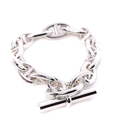 Hermes Sterling Silver GM Chaine D'Ancre Bracelet 3 of 5