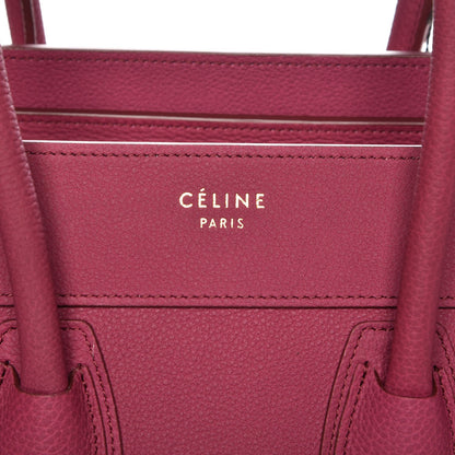 Celine Baby Drummed Calfskin Micro Luggage Plum 8 of 8