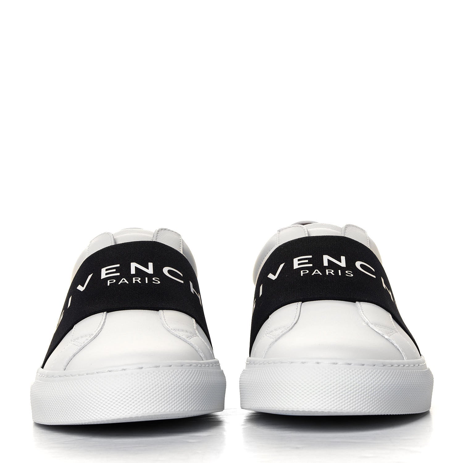 Givenchy Calfskin Band Logo Womens Urban Street Sneakers 38 White Black 2 of 6