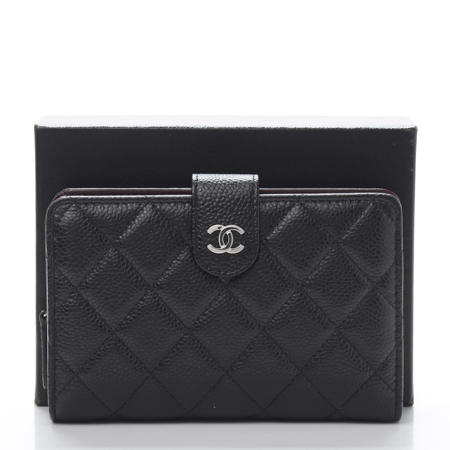 Chanel Caviar Quilted Zipped Pocket Wallet Black 12 of 12