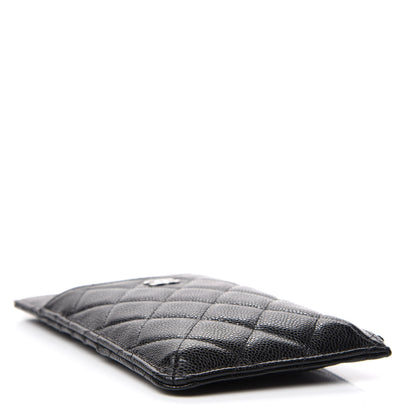 Chanel Caviar Quilted Classic Flat Wallet Pouch Black 4 of 8