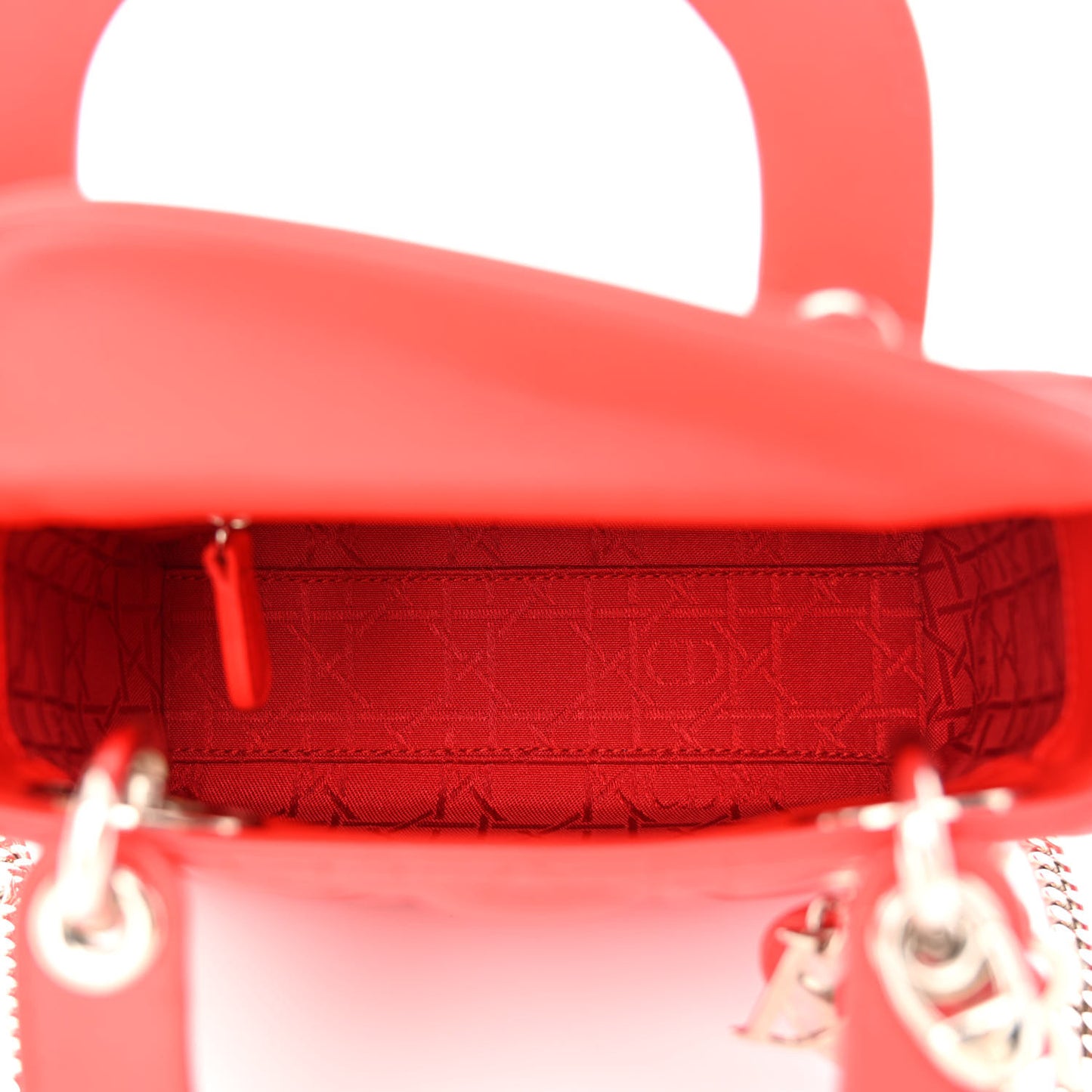 Lambskin Cannage Mini Lady Dior Red