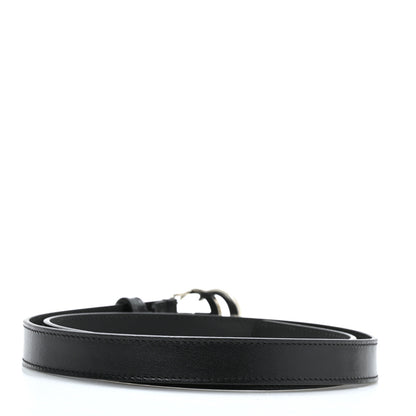 Gucci Plutone Calfskin Palladium Double G 20mm Belt 80 32 Black 2 of 5