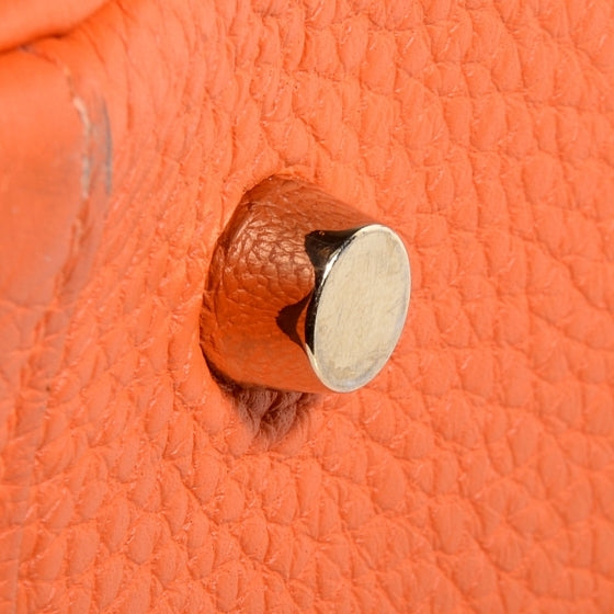 Hermes Taurillon Clemence Lindy 34 Orange 9 of 18