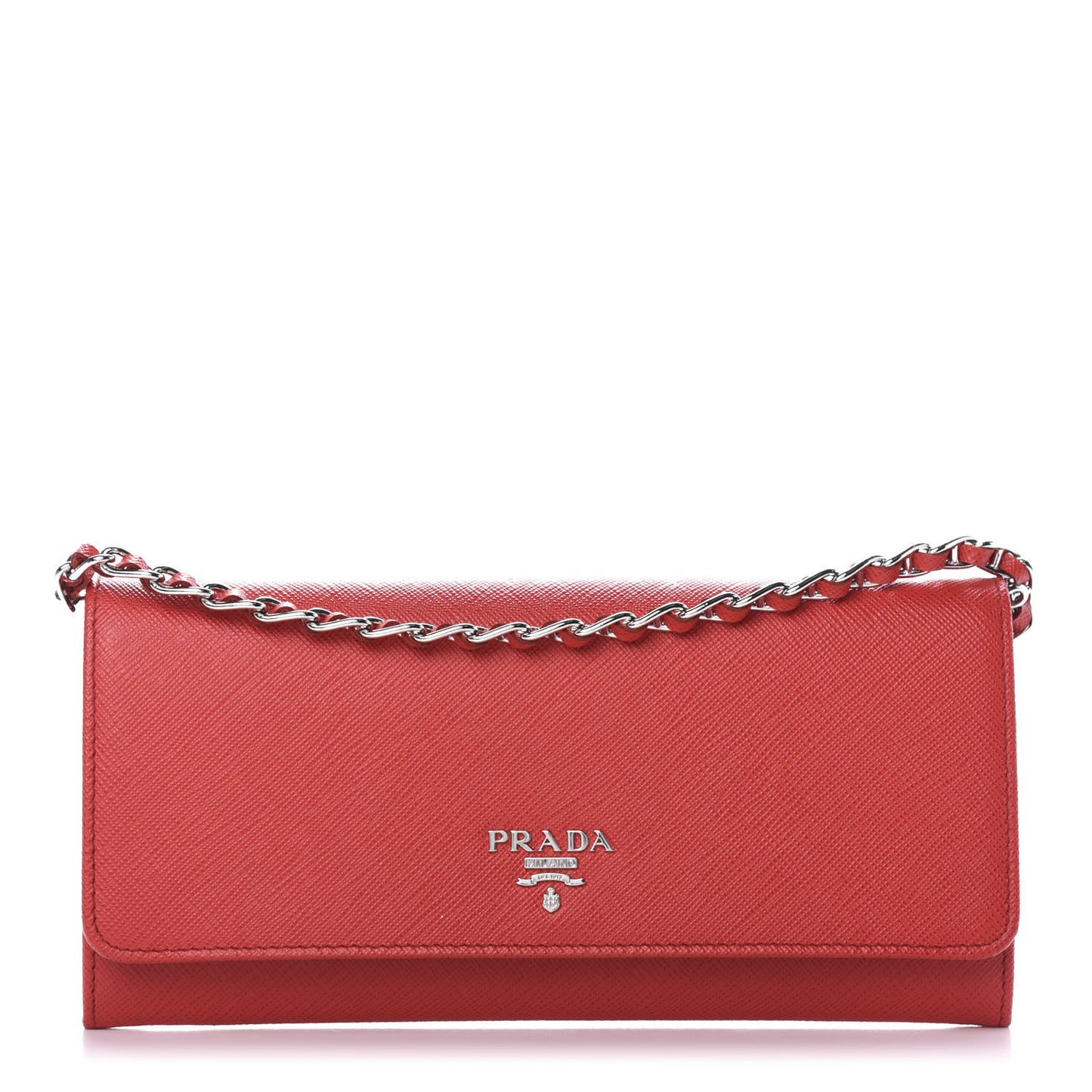 Saffiano Metal Oro Chain Wallet Lacca