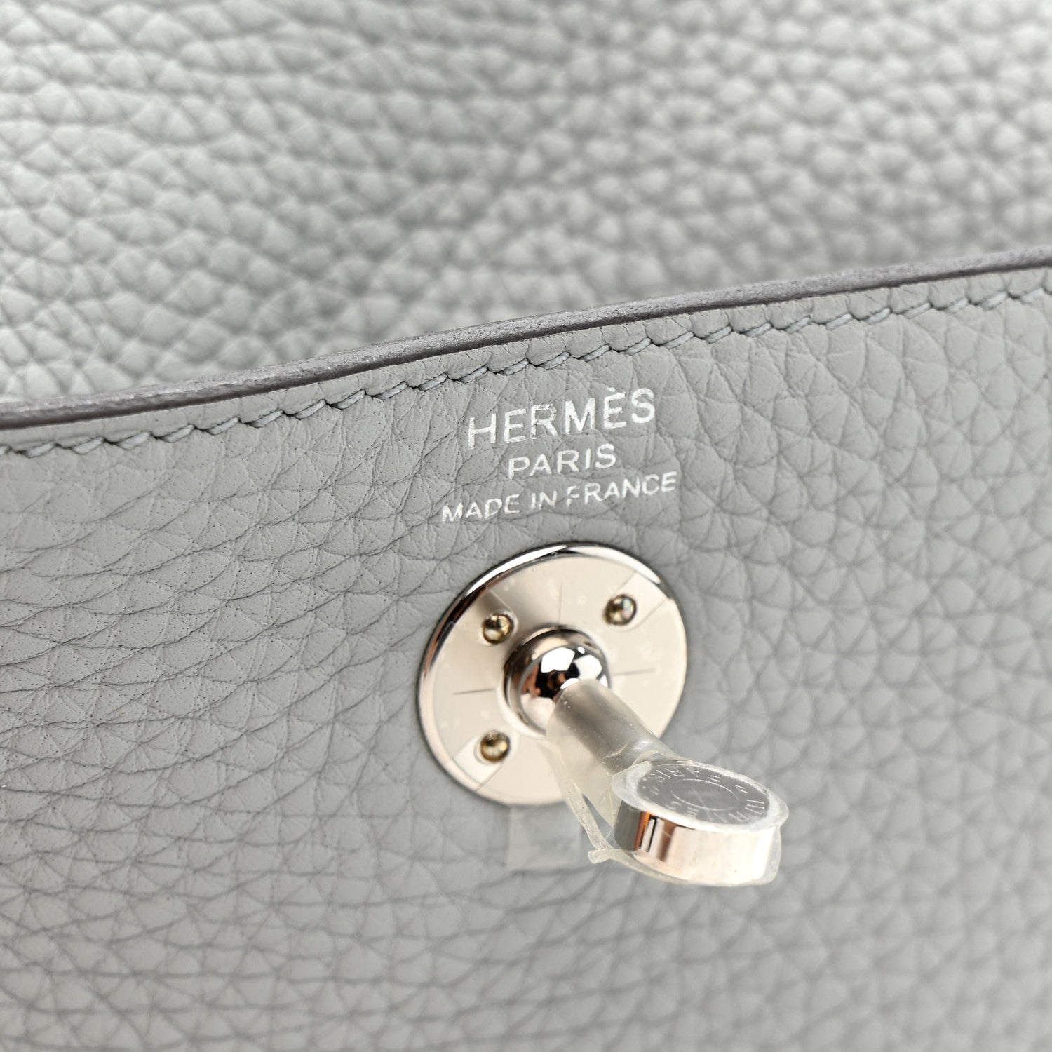 Hermes Taurillon Clemence Mini Lindy 20 Bleu Pale 6 of 11