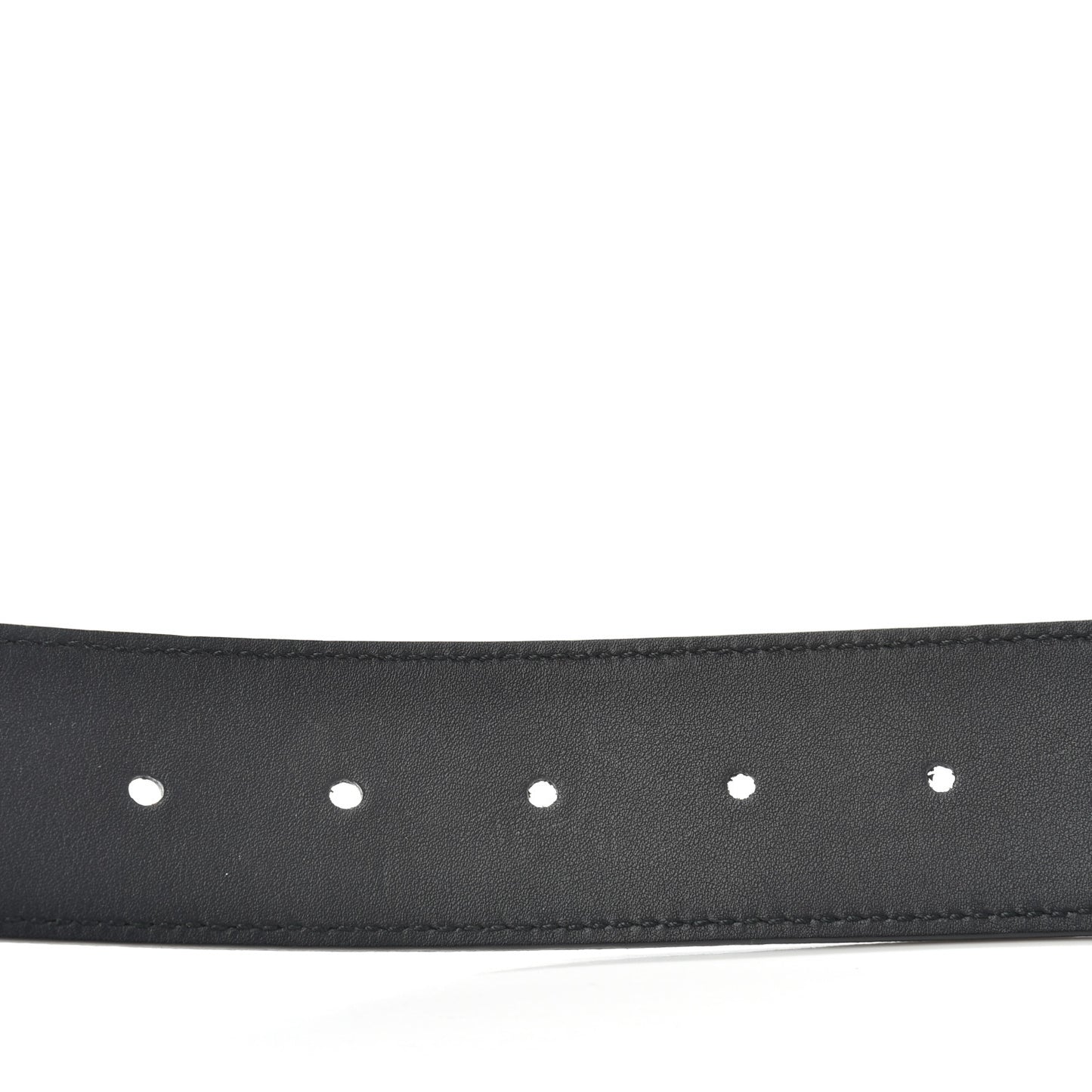 Moon Calfskin Pearl Double G 40mm Belt 85 34 Black Cream