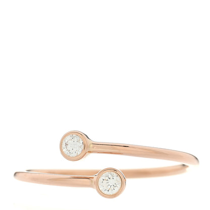 Tiffany 18K Rose Gold Diamond Elsa Peretti Hoop Ring 52 6 1 of 4