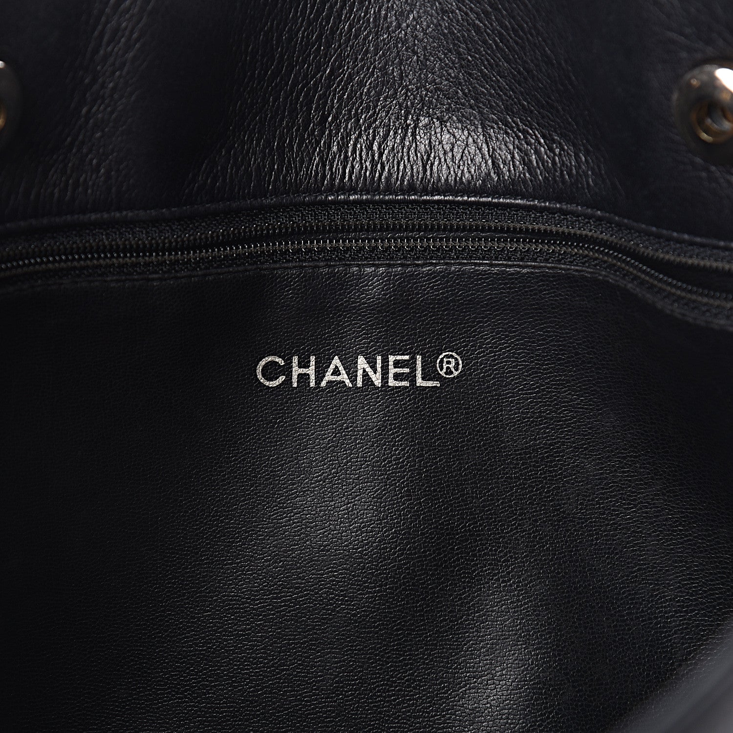 Chanel Lambskin Quilted Shopping Tote Black 6 of 15