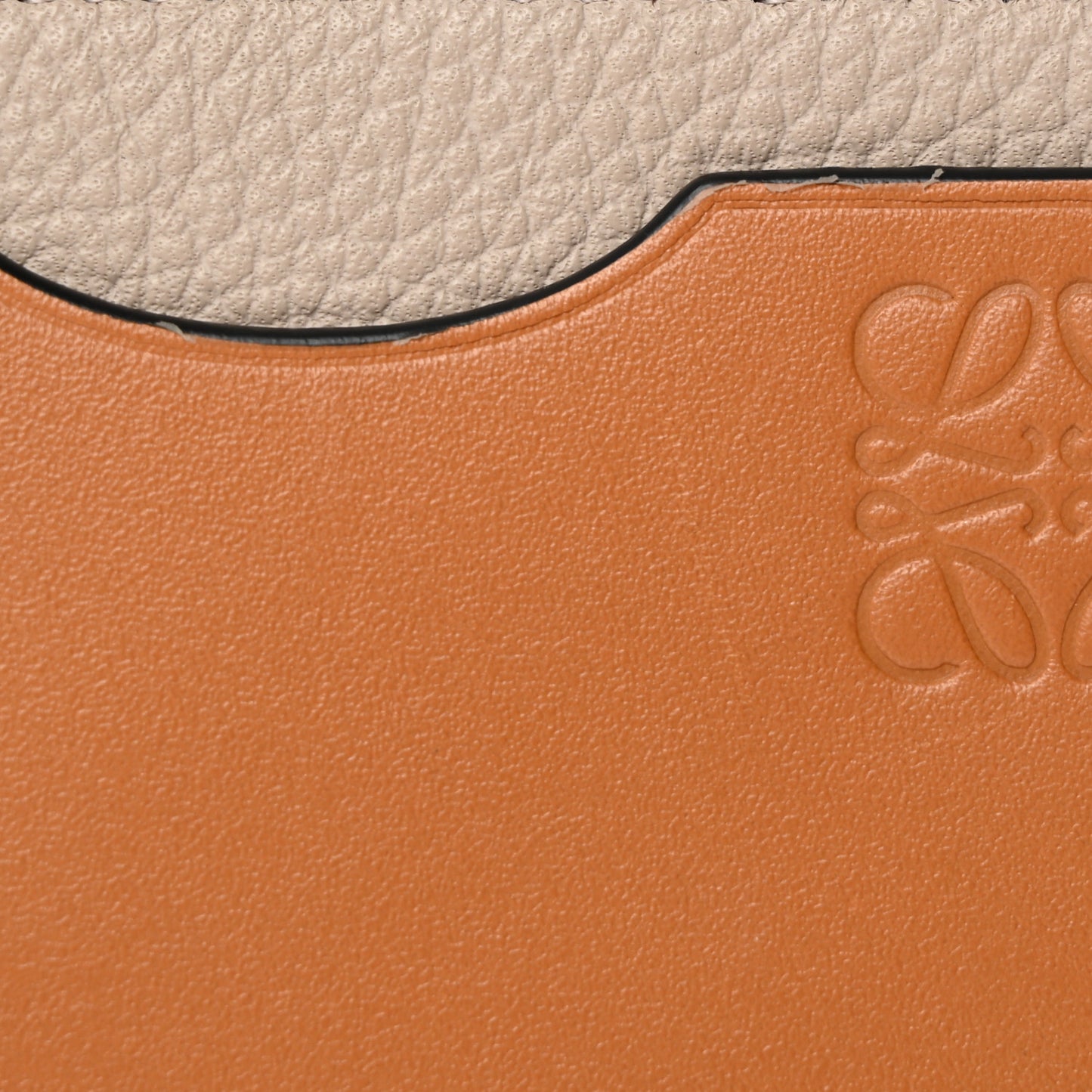 Soft Grained Calfskin Coin Card Holder Light Oat Honey