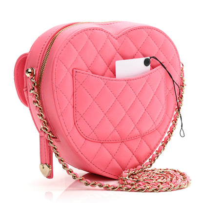 Chanel Lambskin Quilted CC In Love Heart Bag Pink 3 of 11