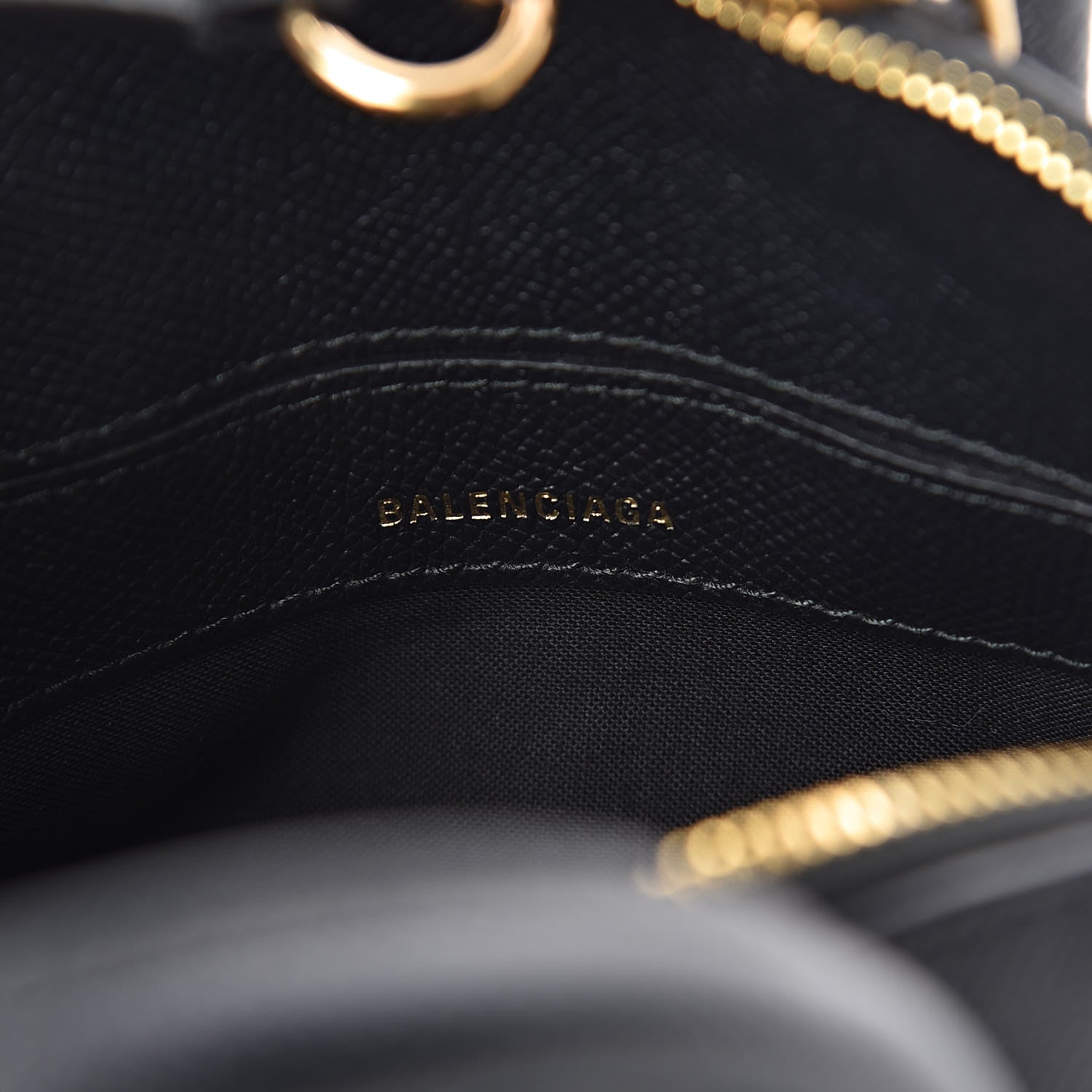 Balenciaga Signature Grained Calfskin XXS Ville Top Handle Bag Black White 6 of 9