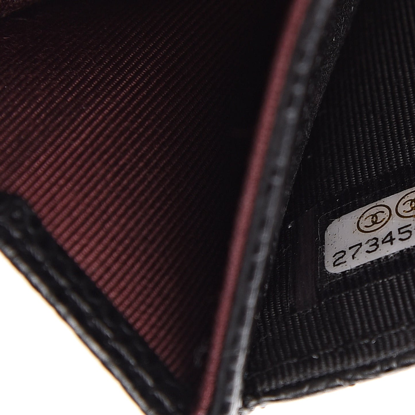 Caviar Quilted Flap Card Holder Black