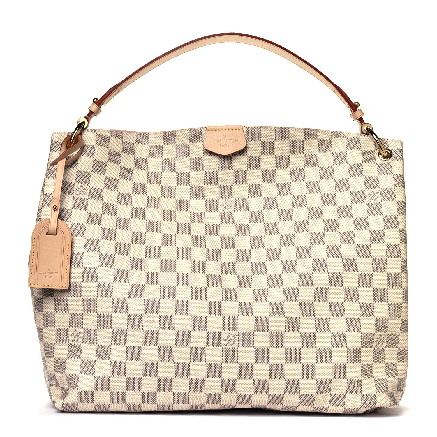 Louis Vuitton Damier Azur Graceful MM Rose Ballerine 1 of 5