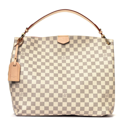 Louis Vuitton Damier Azur Graceful MM Rose Ballerine 1 of 5