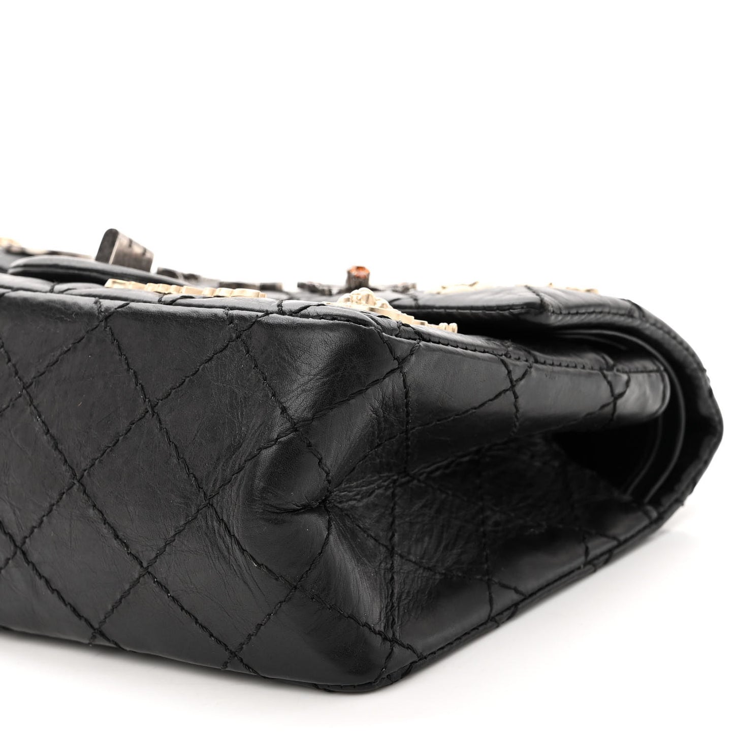 Aged Calfskin Lucky Charms 2.55 Reissue 224 Flap Black