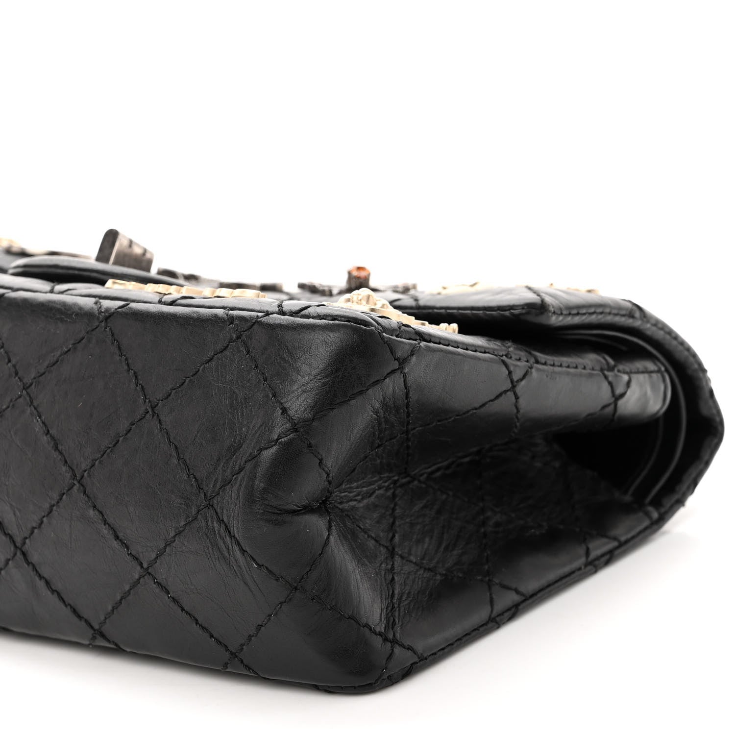 Chanel Aged Calfskin Lucky Charms 2.55 Reissue 224 Flap Black 10 of 12