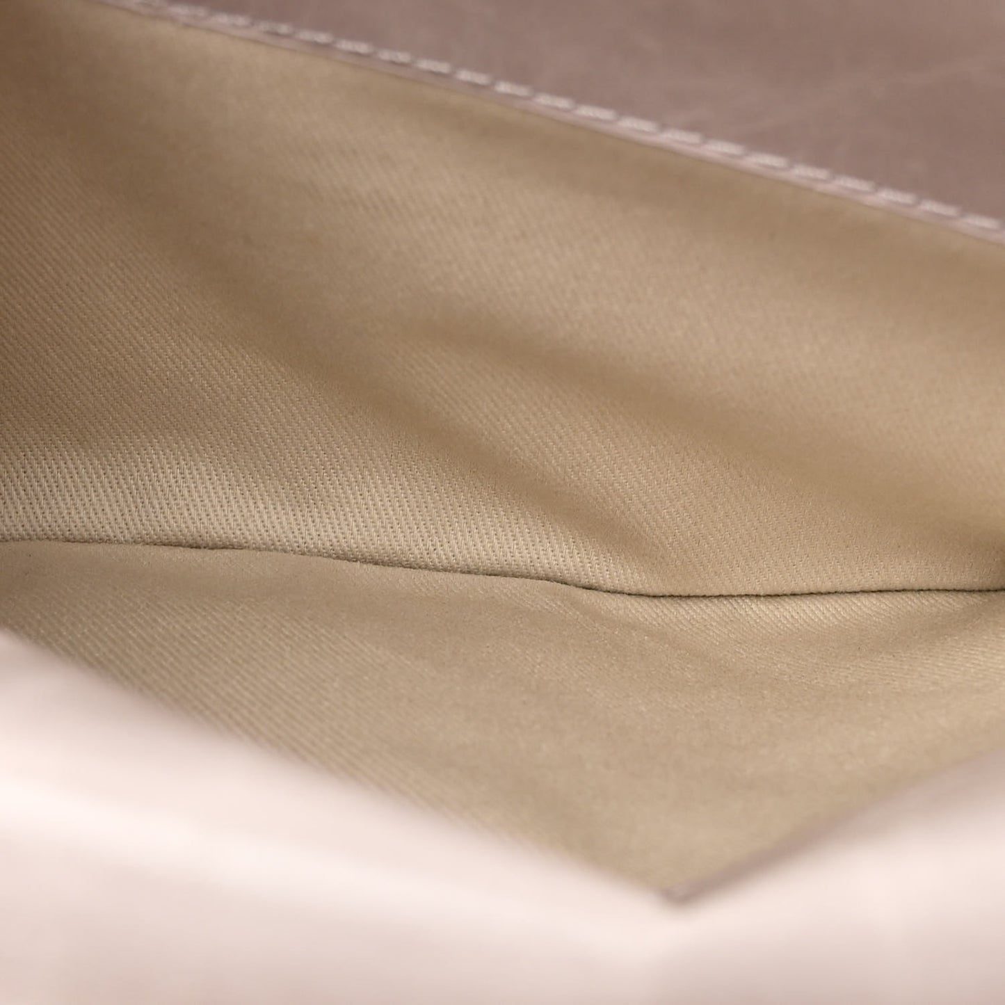 Glazed Calfskin Quilted Medium Lady Pearly Flap Light Beige