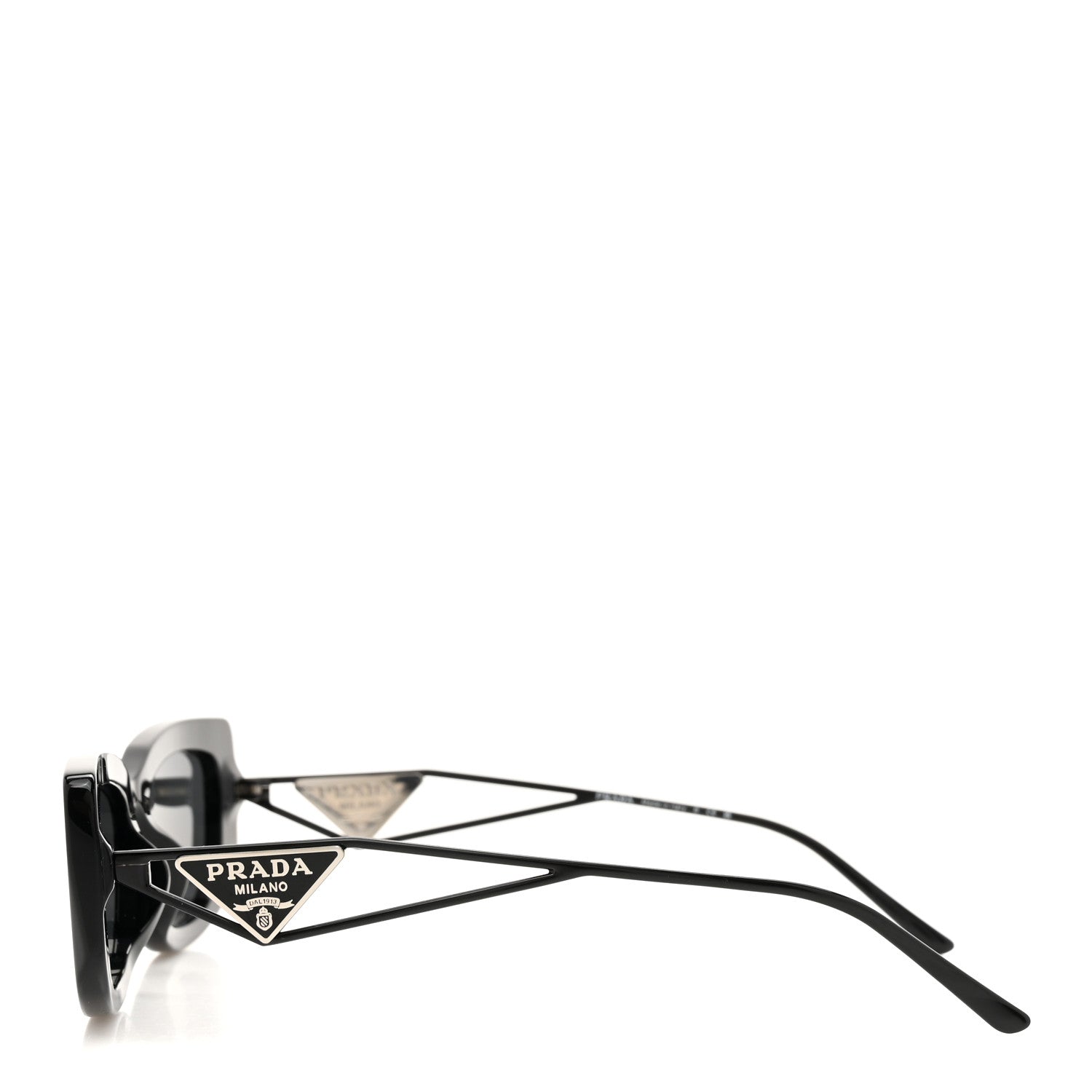 Prada Acetate Sunglasses SPR 14Y Black Slate Gray 3 of 8