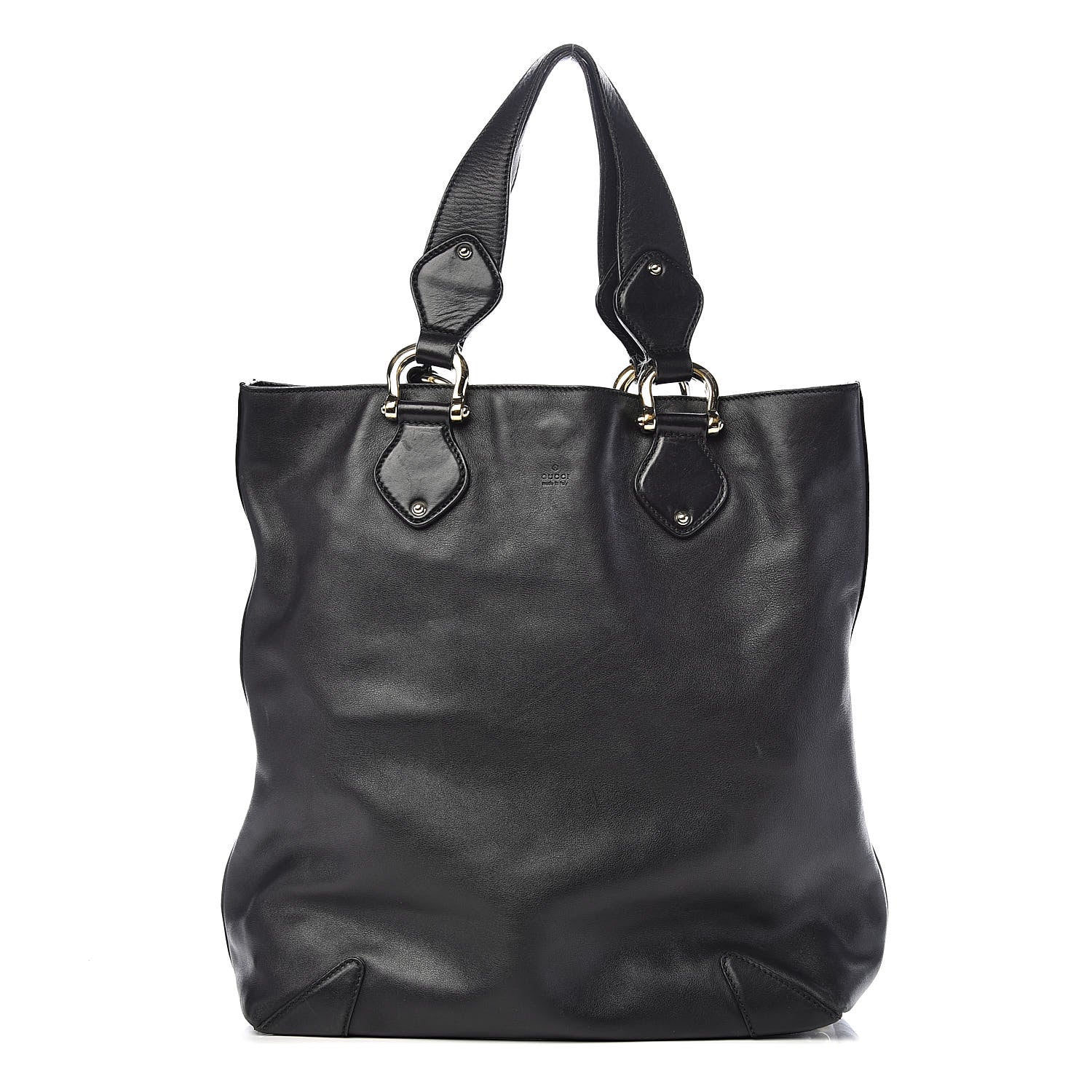 Gucci Calfskin Creole Large Tote Black 1 of 14