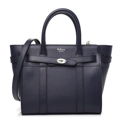 Mulberry Grained Vegetable Calfskin Mini Zipped Bayswater Navy 1 of 8