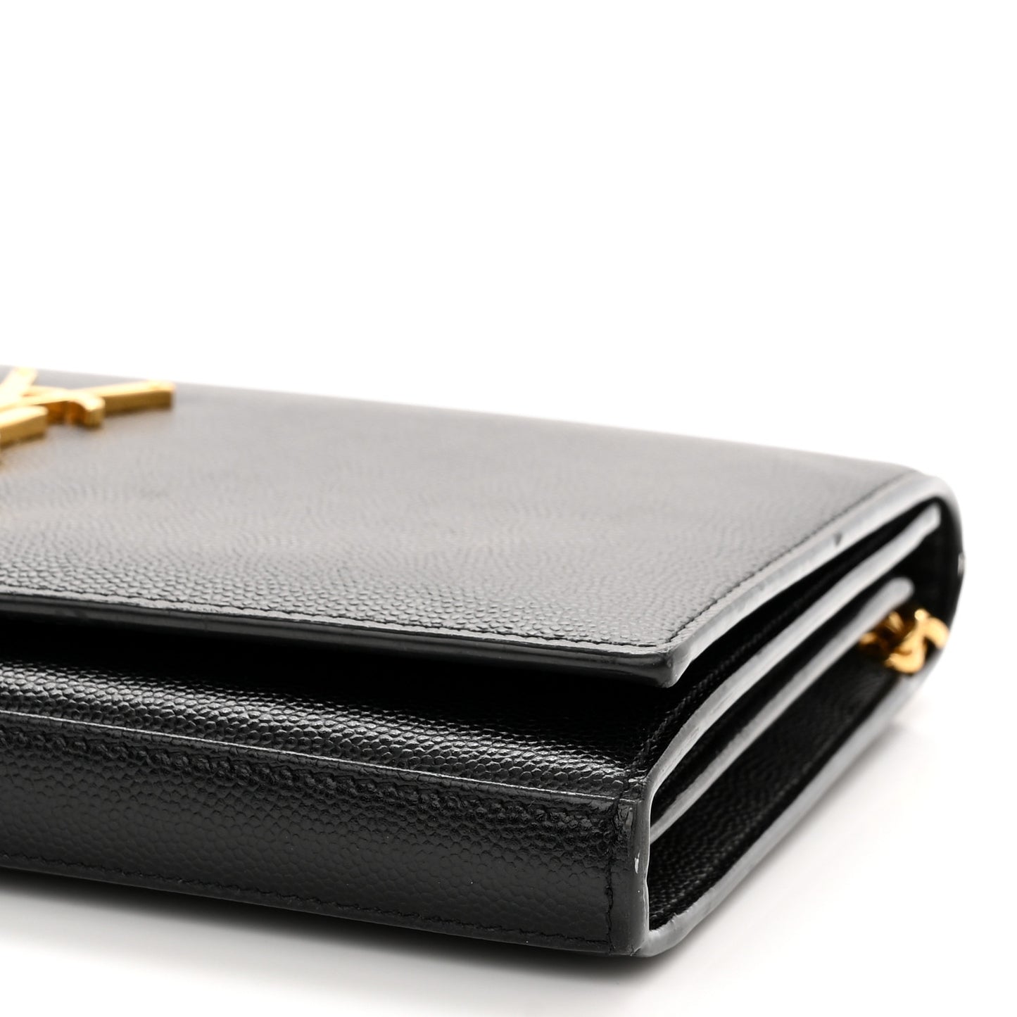 Grain De Poudre Monogram Chain Wallet Black