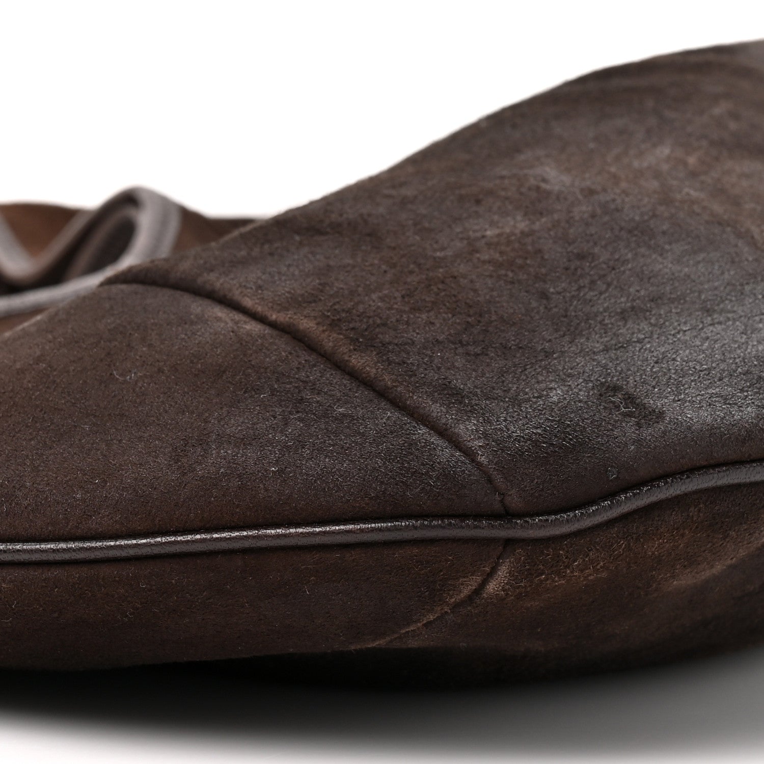 Saint Laurent Suede Mombasa Hobo Brown 10 of 12