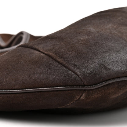 Saint Laurent Suede Mombasa Hobo Brown 10 of 12