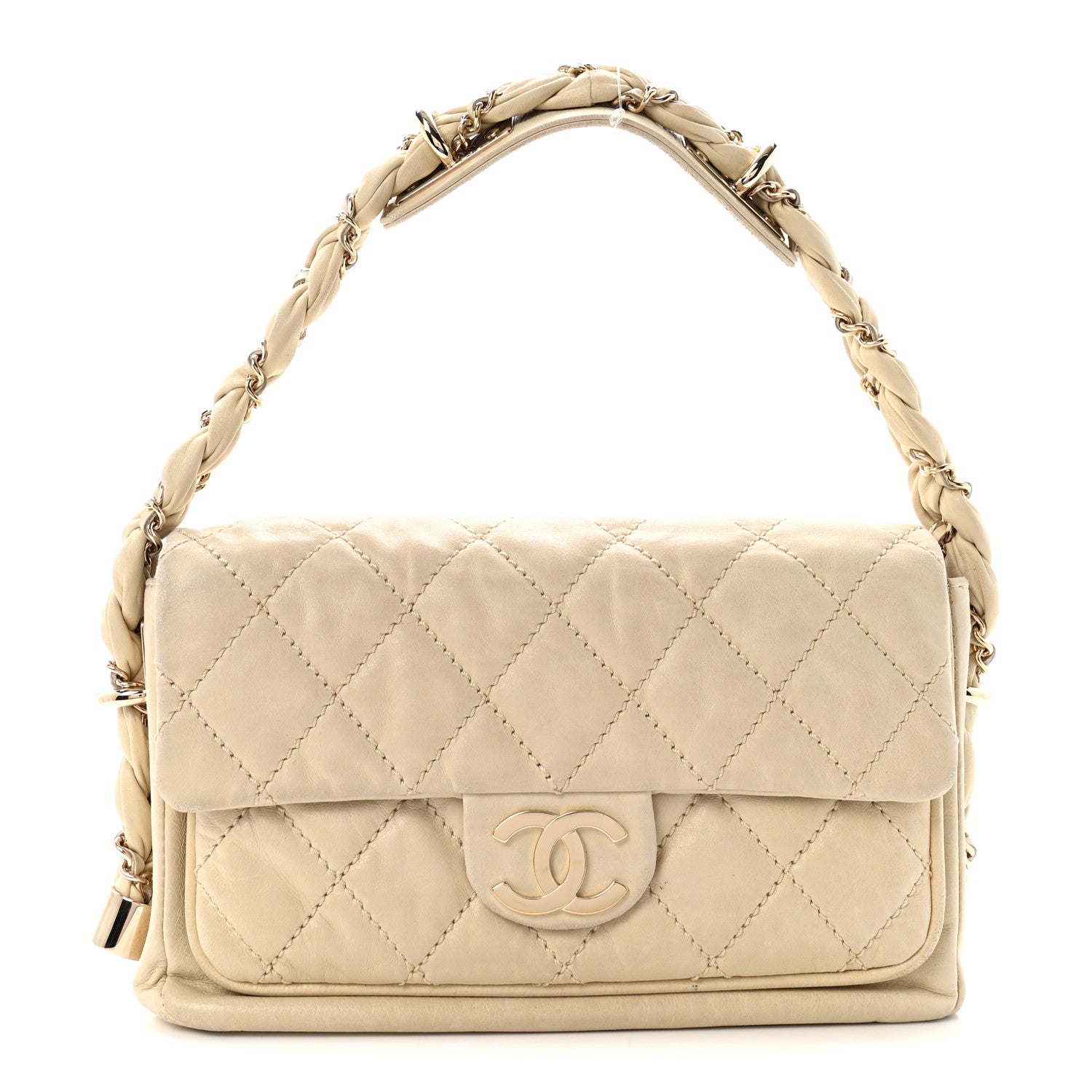 Chanel Lambskin Small Lady Braid Flap Light Beige 1 of 10