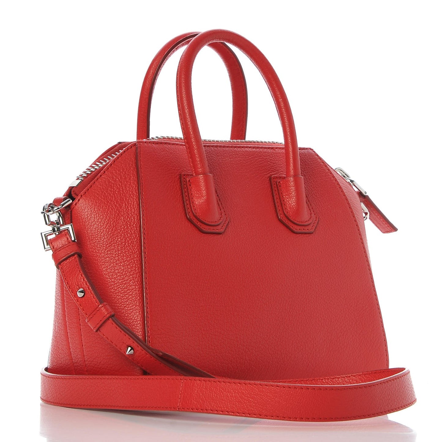 Sugar Goatskin Mini Antigona Medium Red