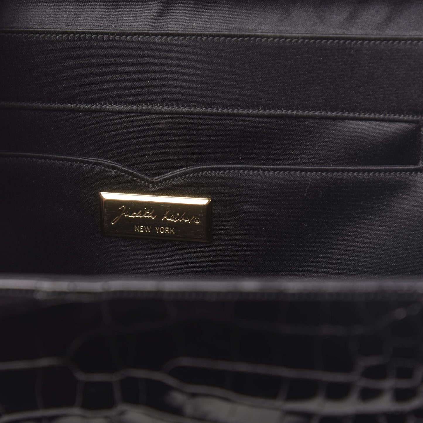 Alligator Crystal Evening Bag Black