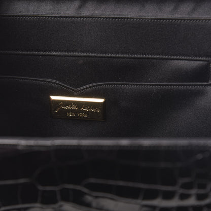 Judith Leiber Alligator Crystal Evening Bag Black 6 of 17