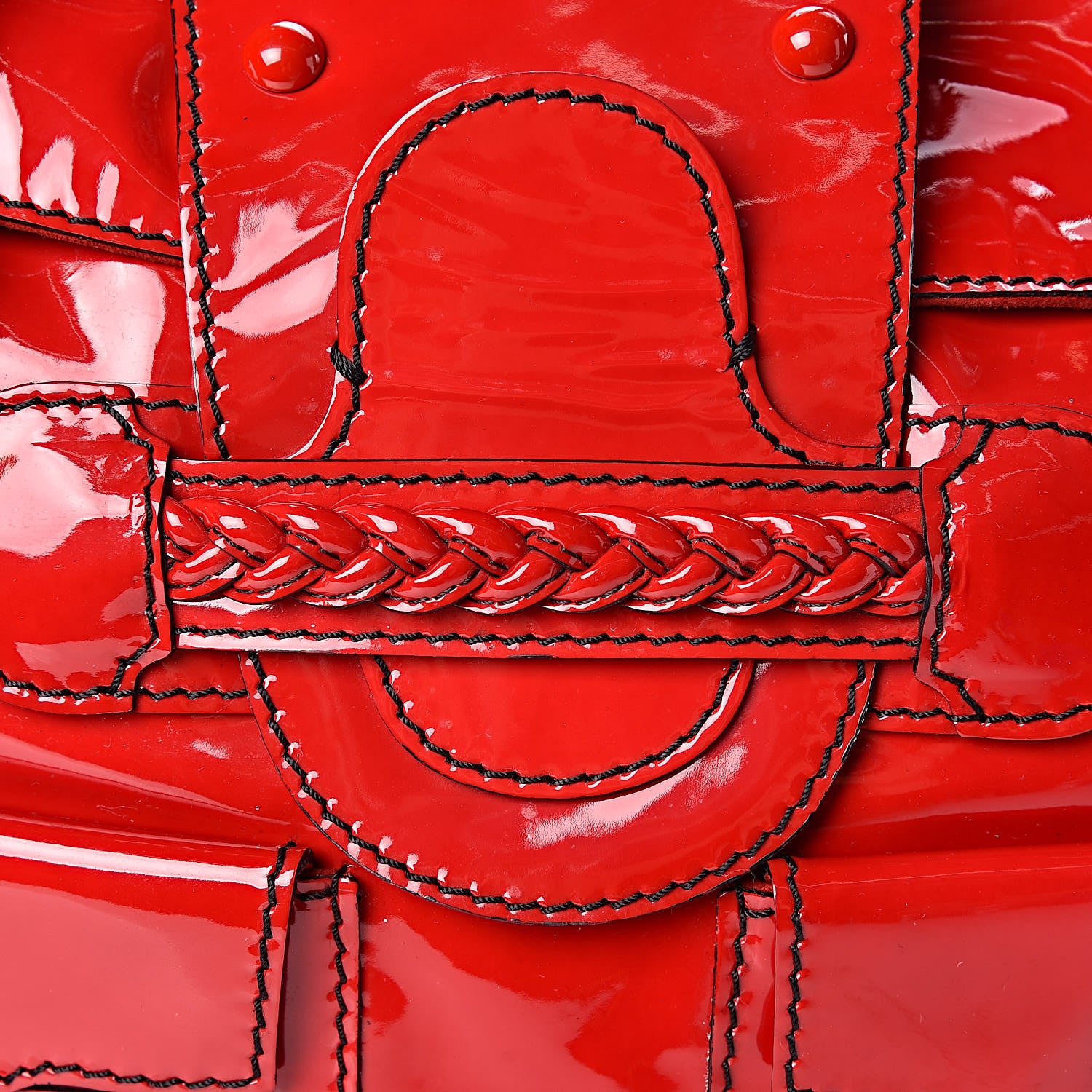 Valentino Garavani Patent Large Histoire Red 13 of 13