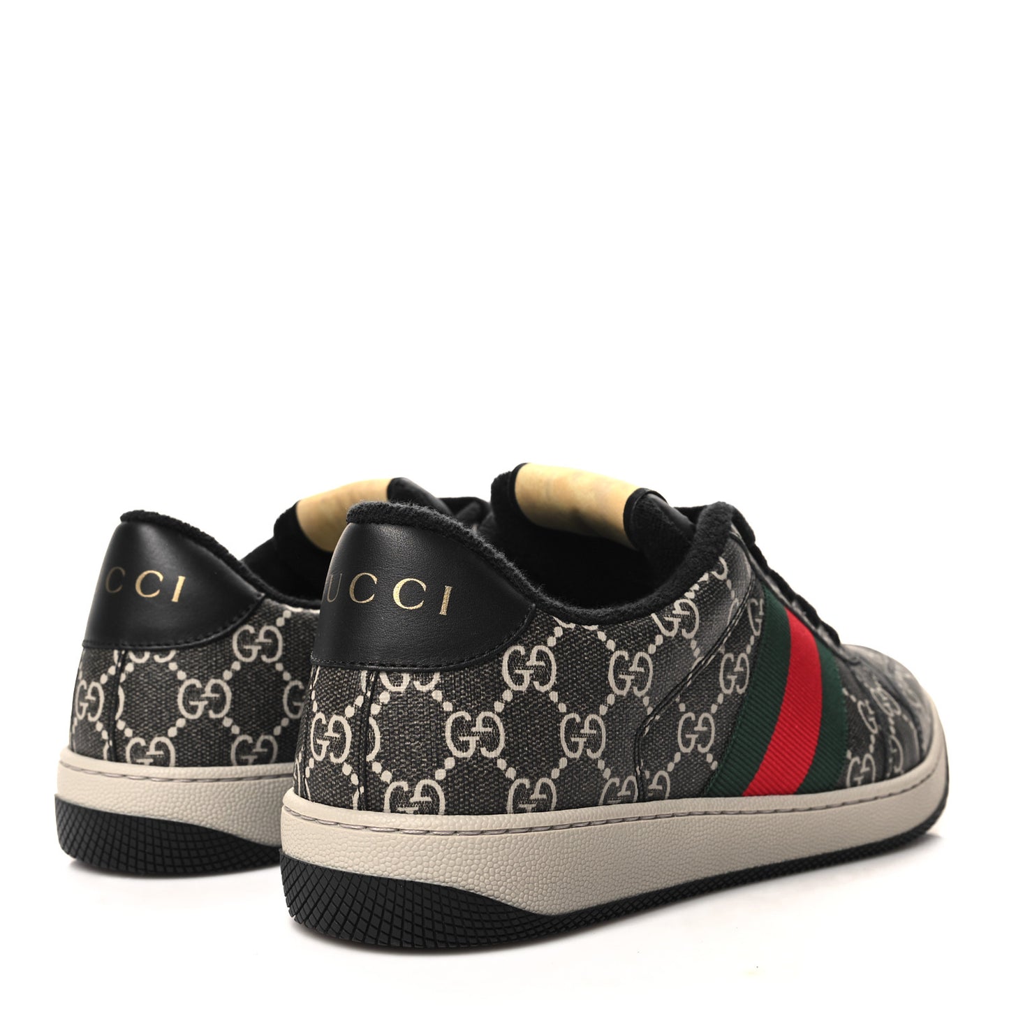 GG Supreme Web Mens Screener Sneakers 8 Black Grey