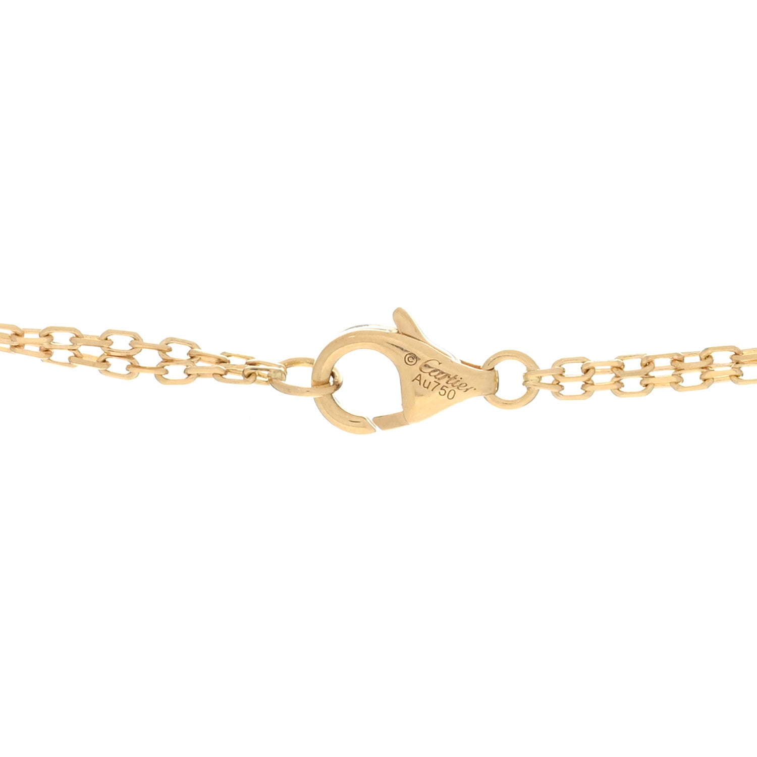Cartier 18K Yellow Gold 2 Diamond LOVE Necklace 4 of 4