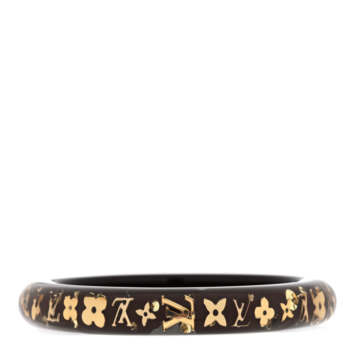 Louis Vuitton Resin Swarovski Medium Inclusion Bracelet PM Marron 3 of 3