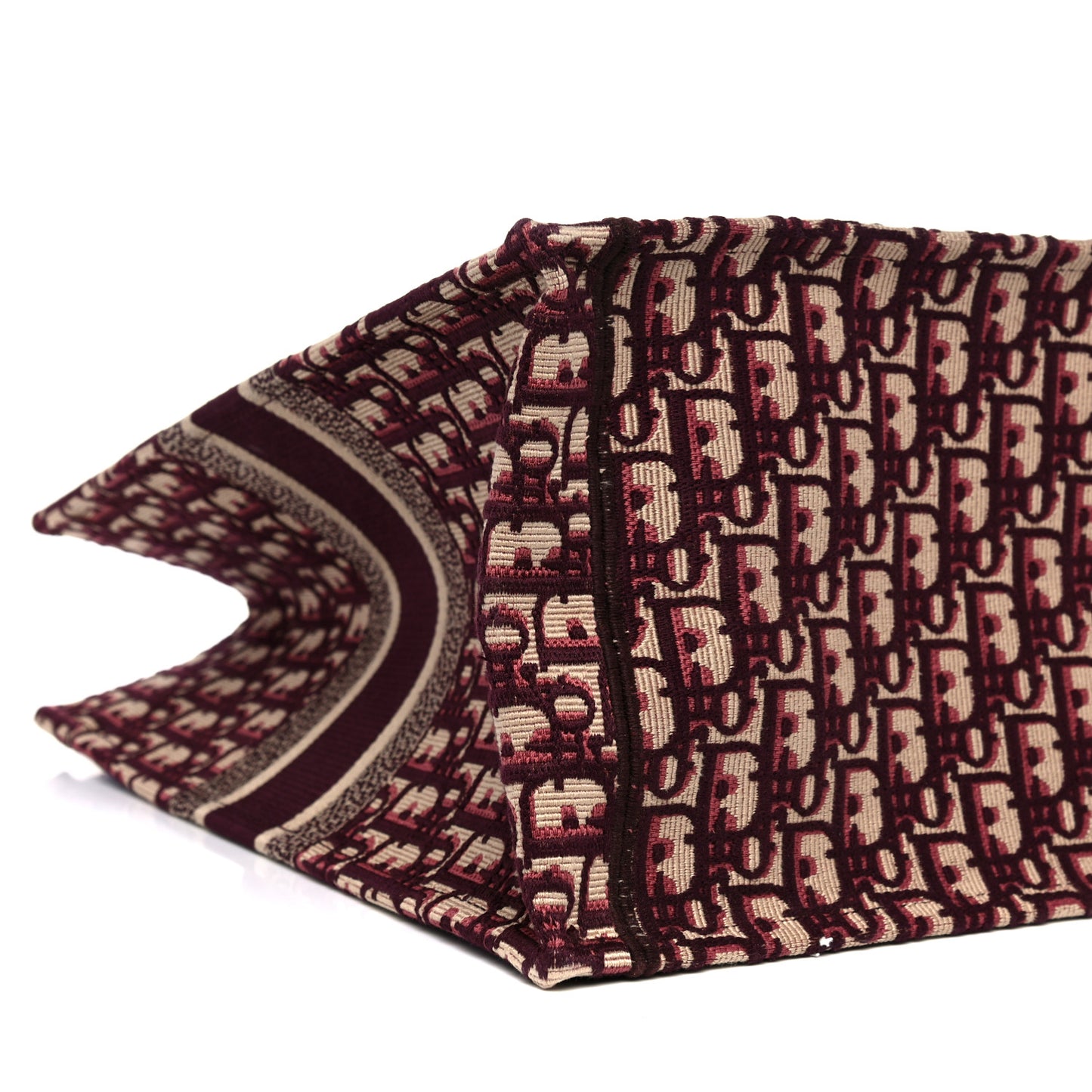 Oblique Large Book Tote Burgundy Multicolor