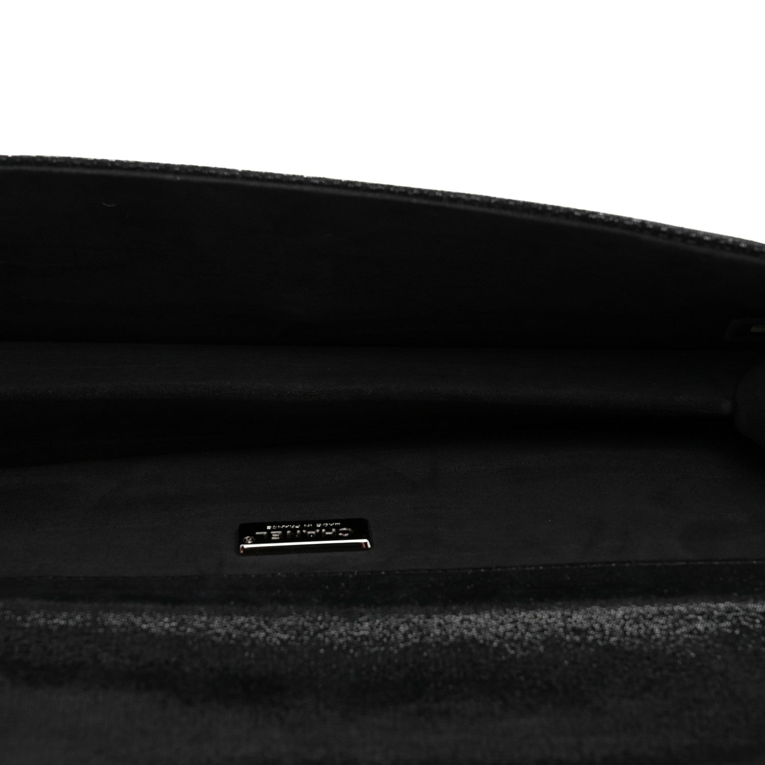 Chanel Iridescent Calfskin Crystal Quilted CC Clutch Black 5 of 7