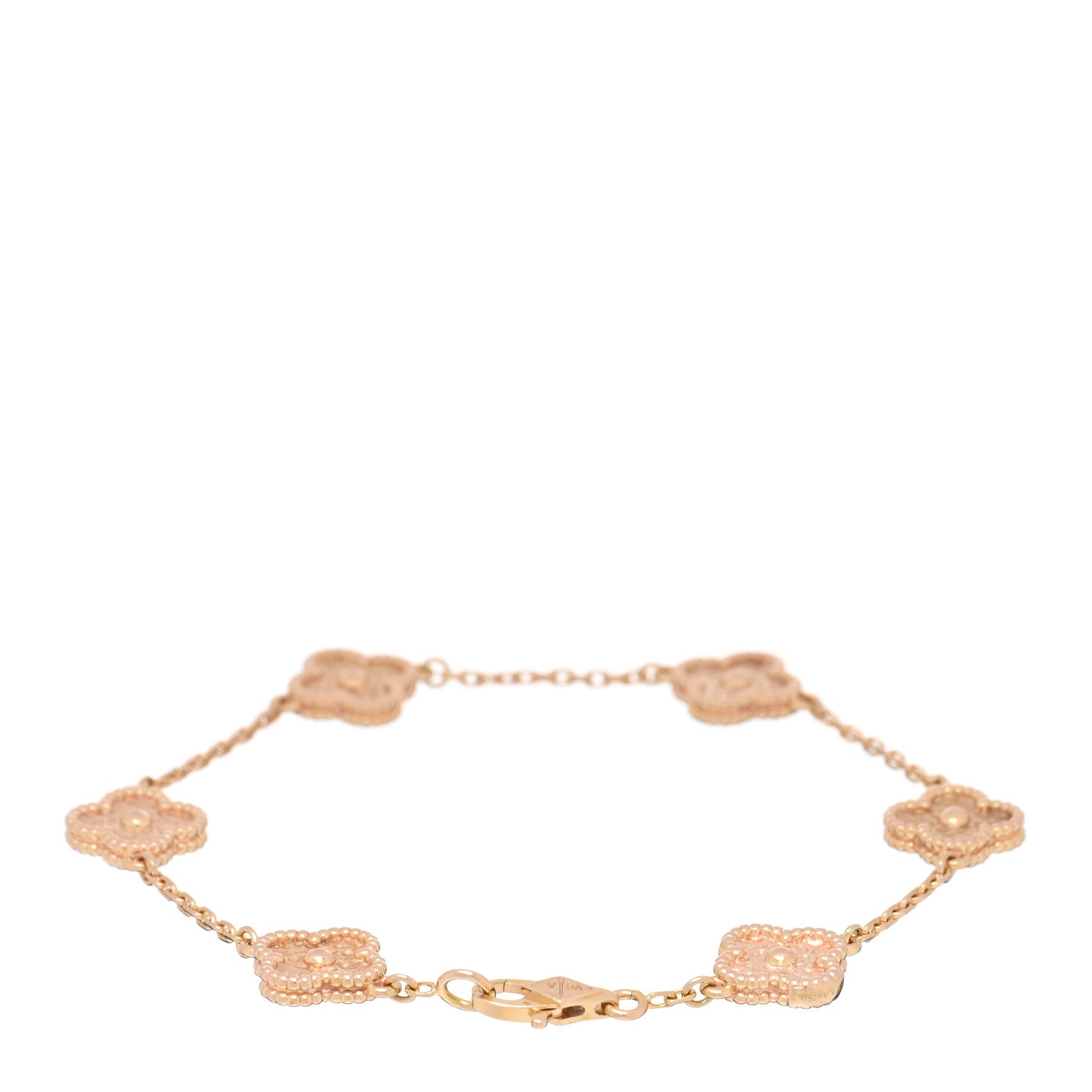 Van Cleef & Arpels 18K Rose Gold 6 Motifs Sweet Alhambra Bracelet 2 of 3